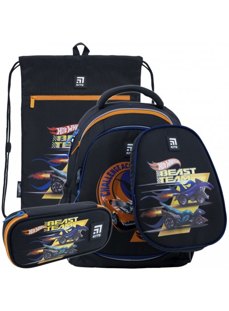 Рюкзак в комплекті 3 в 1 Hot Wheels KITE HW22-700M(2p)+601M-3+662-2