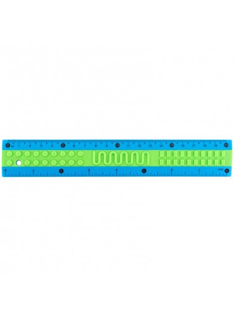 Лінійка пластикова 20 см Kite Classic K-1268-4 синьо-зелена Лінійка пластикова 20 см Kite Classic K-1268-4 синьо-зелена