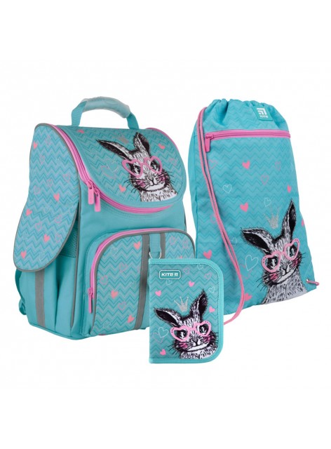 Рюкзак в комплекте 3 в 1 Cute Bunny KITE K21-501S-4+601M-1+621-1