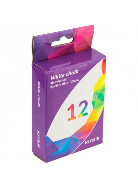Мелки белые, 12 шт. KITE K18-079-12