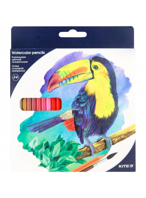Карандаши цветные акварельные, 24 цвета KITE K18-1050