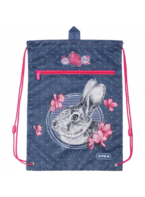 Сумка для обуви с карманом Fluffy bunny KITE K19-601M-3