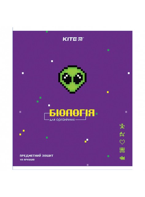 Тетрадь 48 листов, клетка, биология KITE K21-240-09