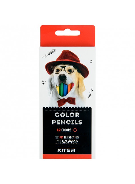 Олівці кольорові 12 кольорів Kite Dogs K22-051-1