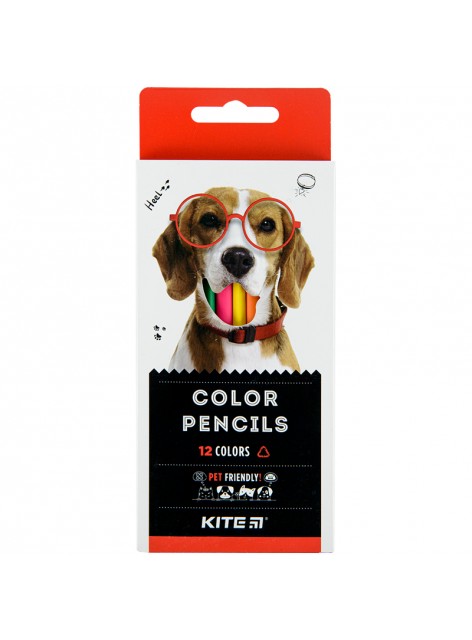 Олівці кольорові 12 кольорів Kite Dogs K22-053-1