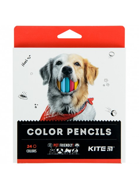 Олівці кольорові 24 кольори Kite Dogs K22-055-1
