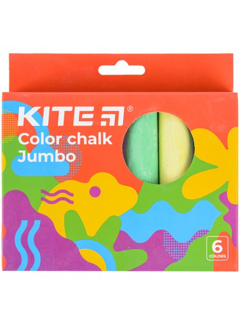 Крейда кольорова Jumbo, 6 кольорів KITE Fantasy K22-073-2
