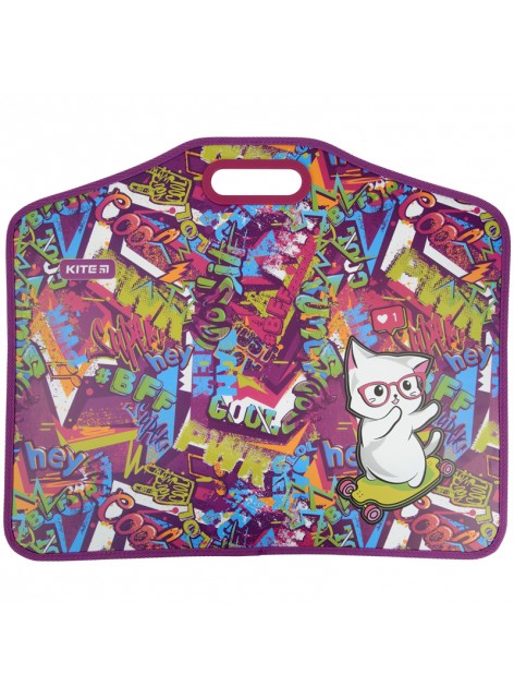 Портфель А3 на липучках KITE Chilling Cat K22-208-01