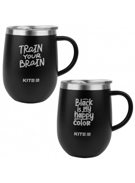 Термокружка 360 мл Kite черный K22-378-01 Термокружка 360 мл Kite черный K22-378-01