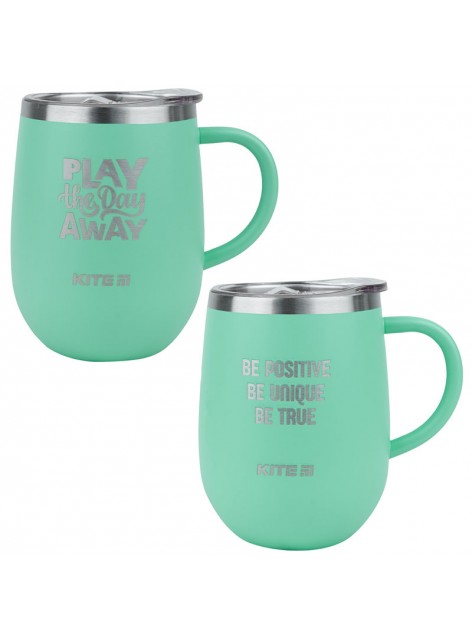 Термокружка 360 мл Kite бирюзовый K22-378-02 Термокружка 360 мл Kite бирюзовый K22-378-02