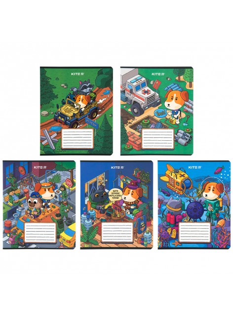 Зошит 18 аркушів, клітинка (1 шт.) Kite Пес герой K23-236-3