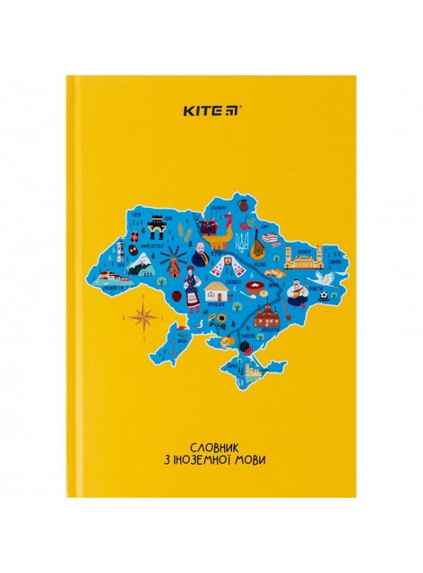 Зошит для запису іноземних слів, 60 аркушів Kite UA Map K24-407-2