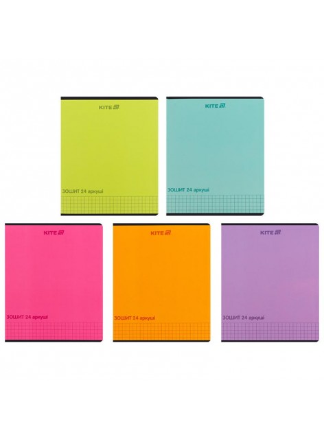 Зошит 24 аркуша, клітинка (1 шт.) Kite One color K25-238-2 Зошит 24 аркуша, клітинка (1 шт.) Kite One color K25-238-2