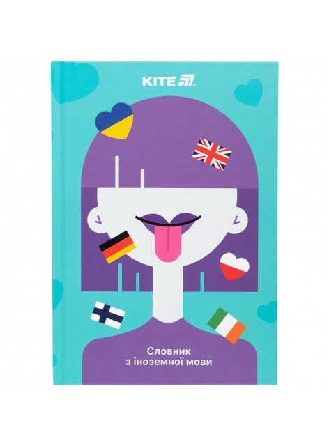 Зошит для запису іноземних слів, 60 аркушів Kite Girl K25-407-1