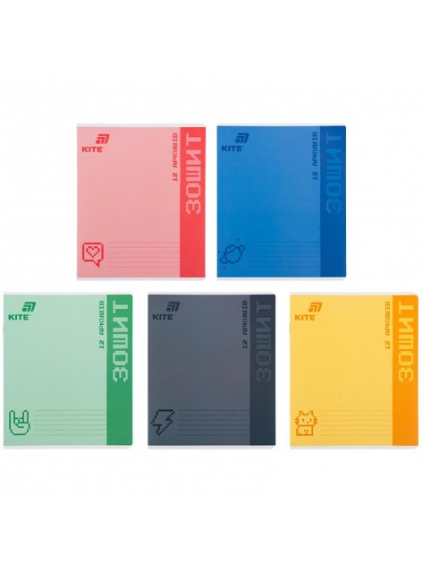 Зошит 12 аркушів, клітинка (1 шт.) Kite One color K26-232 Зошит 12 аркушів, клітинка (1 шт.) Kite One color K26-232