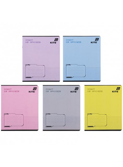 Зошит 18 аркушів, клітинка (1 шт.) Kite One color K26-236-1 Зошит 18 аркушів, клітинка (1 шт.) Kite One color K26-236-1