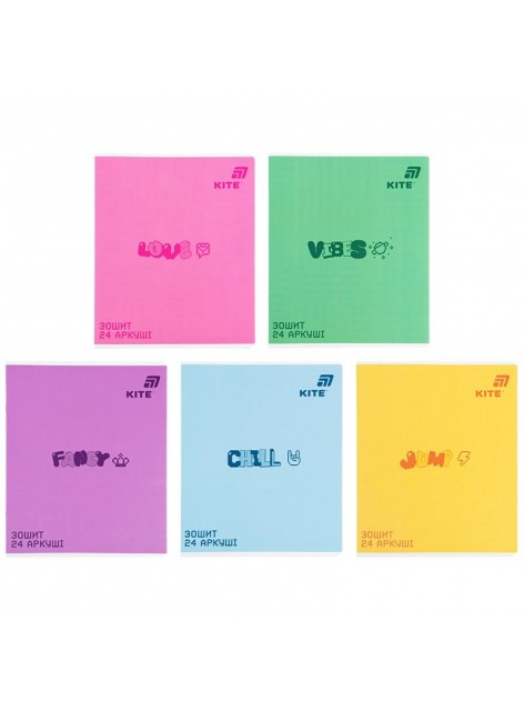 Зошит 24 аркуша, лінія (1 шт.) Kite One color K26-239-1 Зошит 24 аркуша, лінія (1 шт.) Kite One color K26-239-1