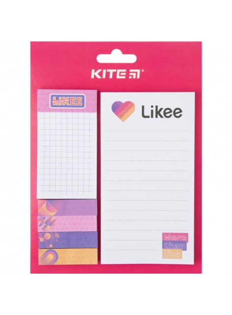 Блок паперу з клейким шаром (набір) Kite Likee LK22-299