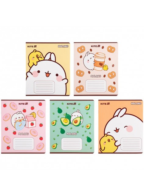 Зошит 18 аркушів, клітинка (1 шт.) Kite Molang ML25-236