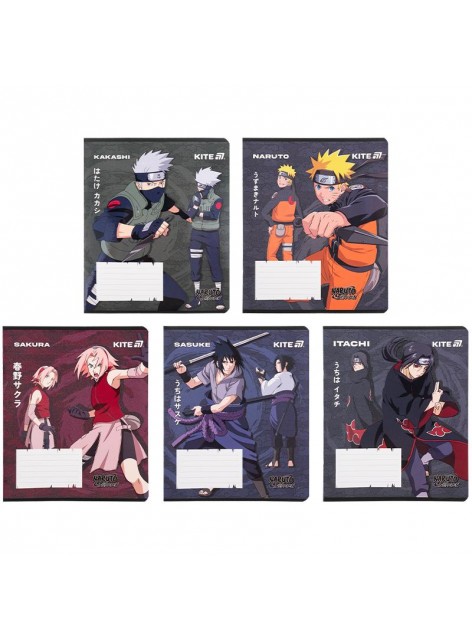 Зошит 12 аркушів, клітинка (1 шт.) Kite Naruto NR25-232