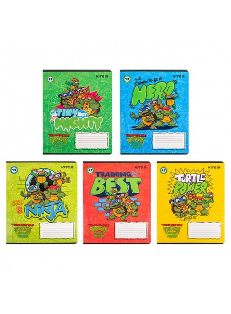 Зошит 12 аркушів, клітинка (1 шт.) Kite Ninja Turtles NT24-232 Зошит 12 аркушів, клітинка (1 шт.) Kite Ninja Turtles NT24-232