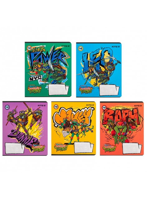 Зошит 18 аркушів, клітинка (1 шт.) Kite Ninja Turtles NT24-236 Зошит 18 аркушів, клітинка (1 шт.) Kite Ninja Turtles NT24-236
