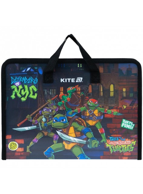Портфель А4 на блискавці KITE Ninja Turtles NT25-202