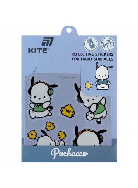 Набір стікерів світловідбиваючих для твердих поверхонь Kite Pochacco PC25-115 Набір стікерів світловідбиваючих для твердих поверхонь Kite Pochacco PC25-115
