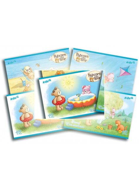 Альбом для рисования 12 листов Popcorn Bear KITE PO16-241-3