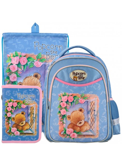 Рюкзак в комплекте 3 в 1 Popcorn Bear KITE PO17-511+600+622