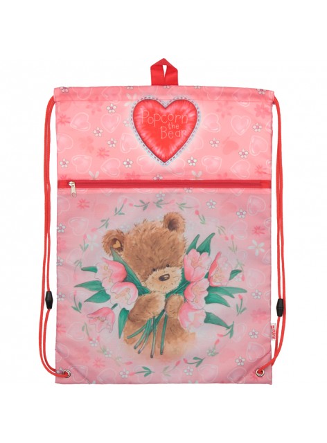 Сумка для обуви с карманом Popcorn Bear KITE PO17-601M
