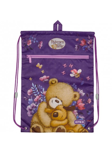 Сумка для обуви с карманом Popcorn Bear KITE PO19-601M