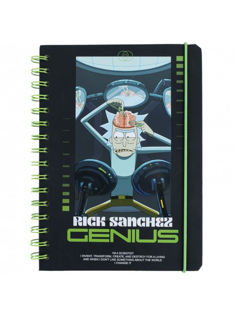 Блокнот на спіралі А5, 80 аркушів Kite Rick and Morty RM24-190