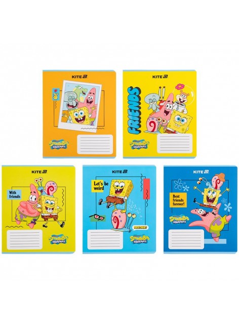 Зошит 12 аркушів, клітинка (1 шт.) Kite Sponge Bob SB25-232 Зошит 12 аркушів, клітинка (1 шт.) Kite Sponge Bob SB25-232