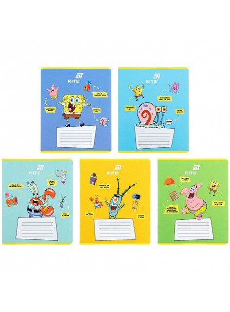 Зошит 12 аркушів, лінія (1 шт.) Kite Sponge Bob SB26-234 Зошит 12 аркушів, лінія (1 шт.) Kite Sponge Bob SB26-234
