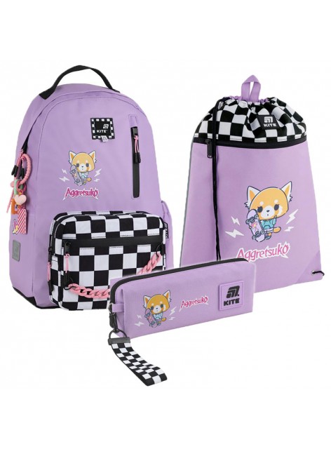 Рюкзак в комплекті 3 в 1 Aggretsuko KITE AR25-949M+601L+642