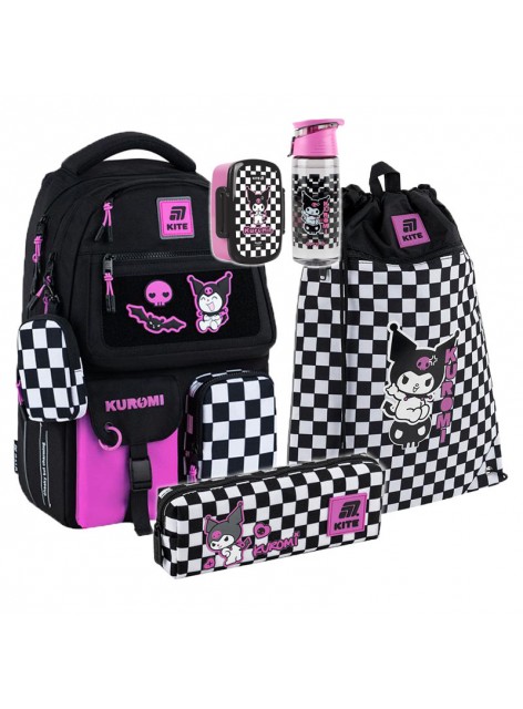 Рюкзак в комплекті 3 в 1 Kuromi KITE HK25-2587M-2+601M-4+642