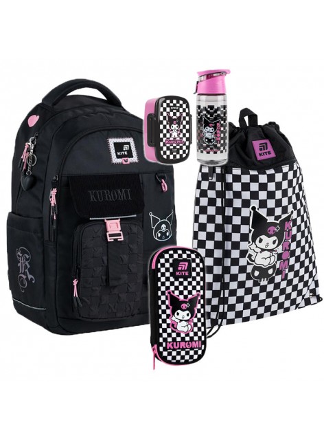 Рюкзак в комплекті 3 в 1 Kuromi KITE HK25-2597L+601M-4+662-4