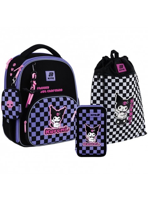 Рюкзак в комплекті 3 в 1 Kuromi KITE HK25-556M+601M-4+623