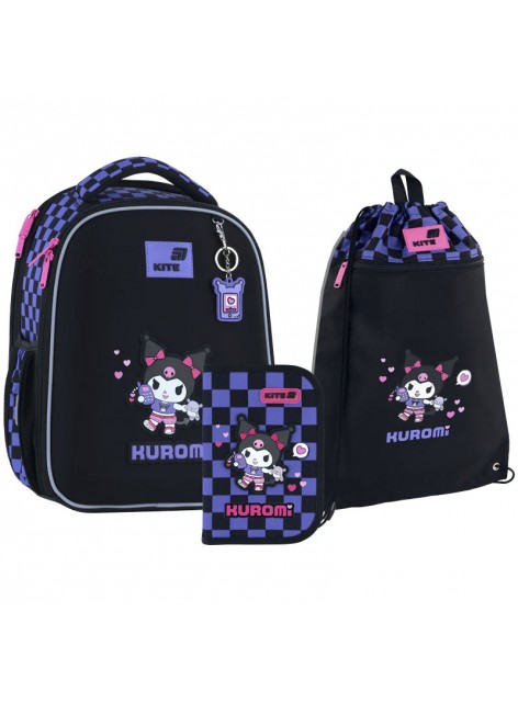 Рюкзак в комплекті 3 в 1 Kuromi KITE HK26-555S-3+601M-3+621-1 Рюкзак в комплекті 3 в 1 Kuromi KITE HK26-555S-3+601M-3+621-1