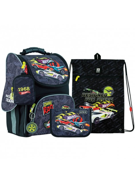 Рюкзак в комплекті 3 в 1 Hot Wheels KITE HW24-501S+601M-1+621