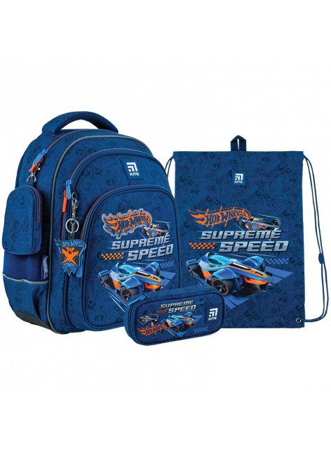 Рюкзак в комплекті 3 в 1 Hot Wheels KITE HW24-763S+600M-2+662-1