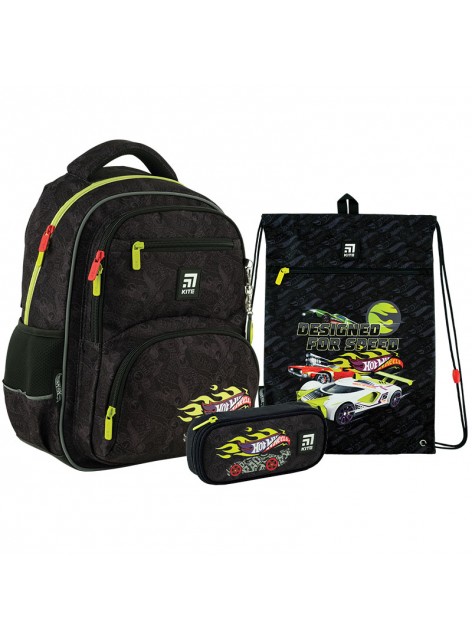 Рюкзак в комплекті 3 в 1 Hot Wheels KITE HW24-773M+601M-1+662-2