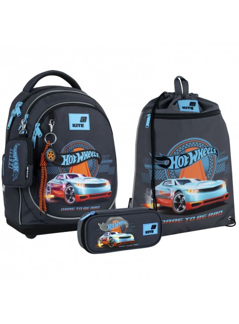 Рюкзак в комплекті 3 в 1 Hot Wheels KITE HW26-724S+601M-3+662 Рюкзак в комплекті 3 в 1 Hot Wheels KITE HW26-724S+601M-3+662