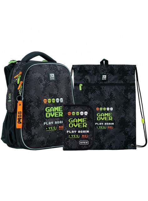 Рюкзак в комплекті 3 в 1 Game over KITE K24-531M-6+601M-6+621-2