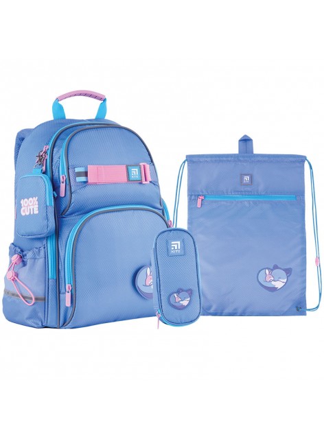 Рюкзак в комплекті 3 в 1 100% Cute KITE K24-702M-2+601M-21+662-11