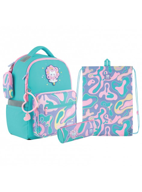 Рюкзак в комплекті 3 в 1 Rainbow Catcorn KITE K24-770M-3+600M-13+667-5