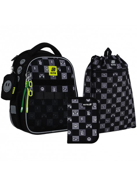 Рюкзак в комплекті 3 в 1 Game On KITE K25-555S-5+601M-4+621-4