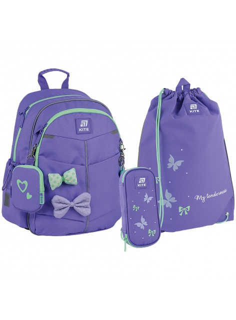 Рюкзак в комплекті 3 в 1 Pretty Nice KITE K25-771S-2+600M-19+662-11 Рюкзак в комплекті 3 в 1 Pretty Nice KITE K25-771S-2+600M-19+662-11