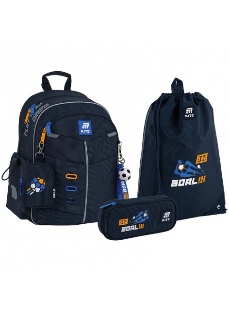 Рюкзак в комплекті 3 в 1 Goal Time KITE K25-771S-5+600M-20+662-8 Рюкзак в комплекті 3 в 1 Goal Time KITE K25-771S-5+600M-20+662-8